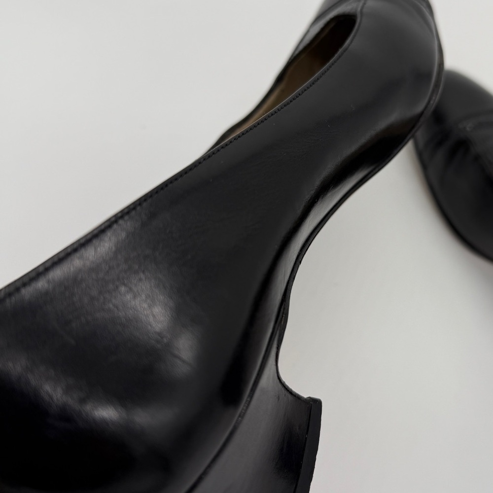 Salvatore Ferragamo Black Leather Low Heel Square Toe Pumps Designer Shoes Sz 6 - Picture 12 of 15